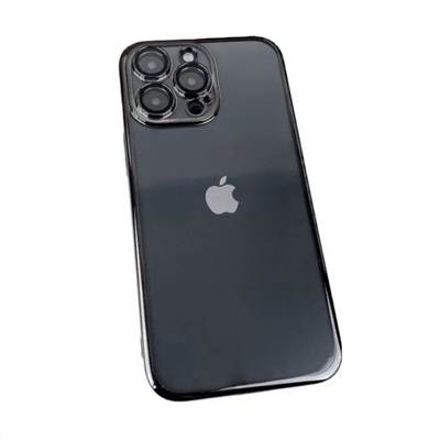 适用苹果16手机壳新款iphone17高级感14自带镜头膜15pro男士13promax透明16简约plus保护套女全包防尘电镀硬