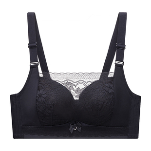 内衣女小胸聚拢加厚5CM防走光网纱抹胸五厘米增厚四排全罩杯文胸