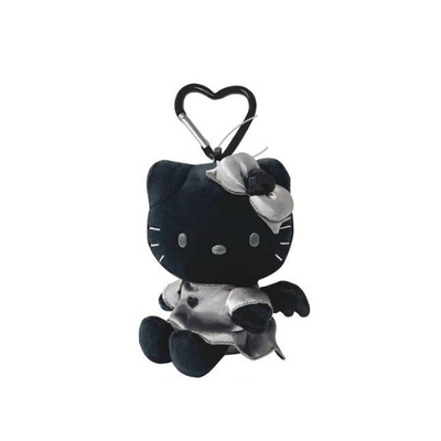 nic黑白天使侧坐爱心扣挂件