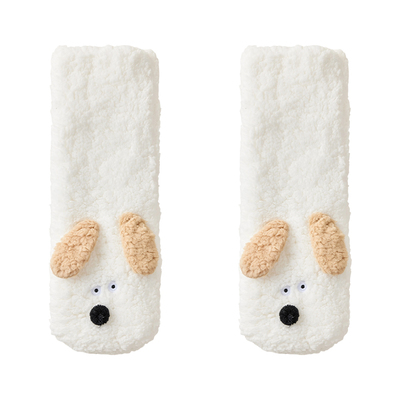 【羊羔绒巨厚追剧暖脚地板袜】