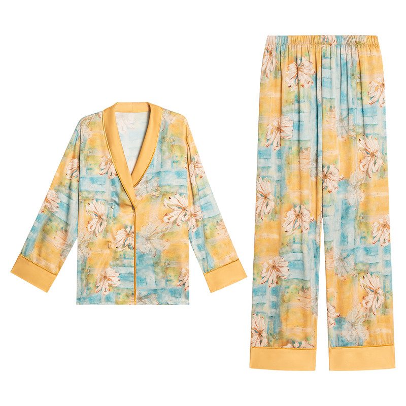 达芬奇密码长袖睡衣女家居服套装