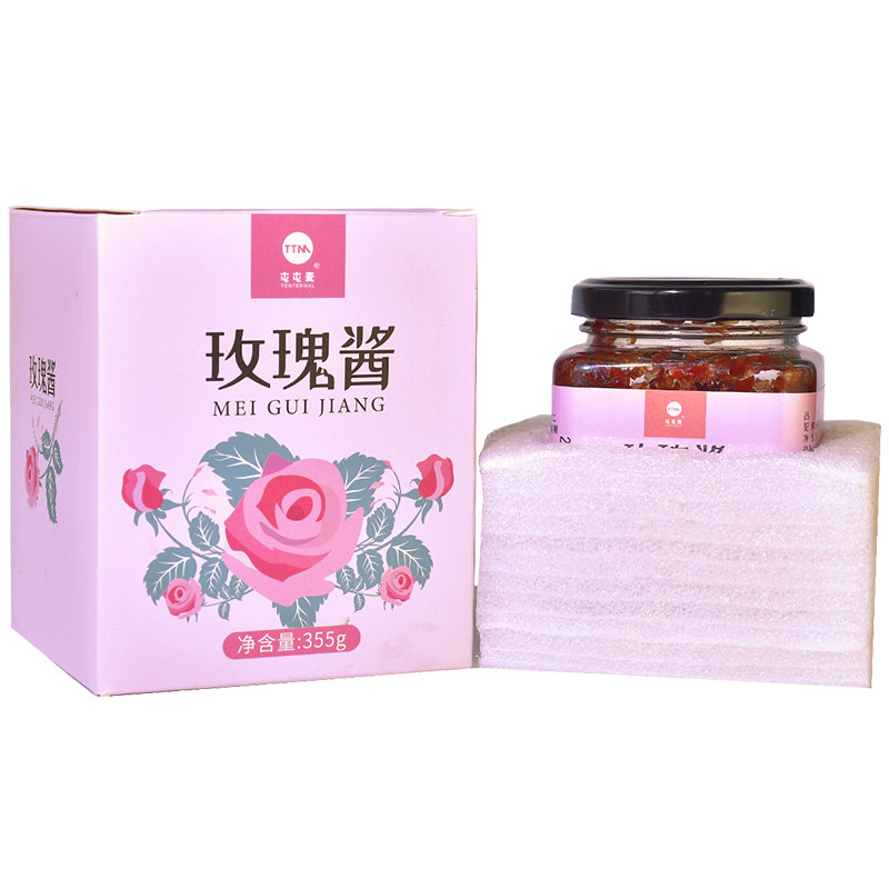 云南食用玫瑰酱鲜花饼烘焙糖玫瑰蜜果酱农大特产玫瑰花酱无添加剂