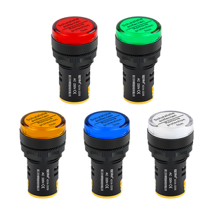 贝尔美LED电源指示灯AD16-22DS红绿黄22MM电箱通用信号灯220V 24V