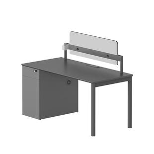 捷奥Q8办公桌公司职员桌简约现代单人位屏风工位办公家具带侧柜