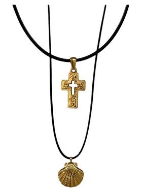 DASEIN ACC欧美夏秋季轻奢时尚复古OOTD单品易出片黑色皮绳项链