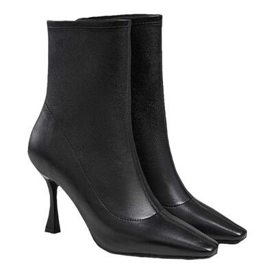 2024年新款黑色弹力靴艾芙伊迪