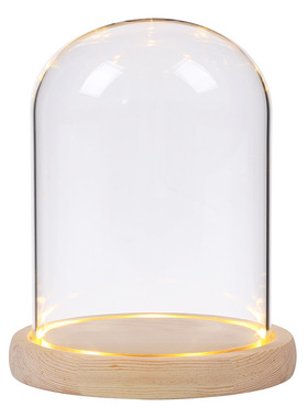 水晶球发光展示盒带灯手办罩