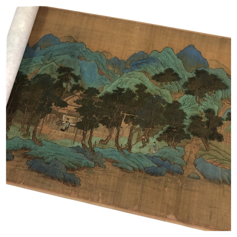 赵伯驹青绿山水辋川别墅图卷