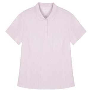 安踏POLO衫速干短袖T恤女款夏季新款休闲减龄t恤女士上衣纯色翻领