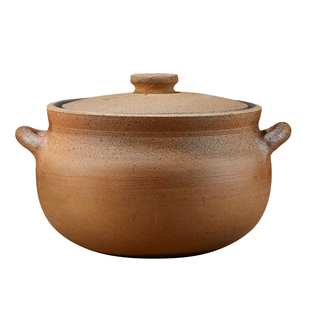 四川非遗荥经黑砂锅炖锅家用燃气煤气灶专用煲汤锅土砂锅老式汤锅