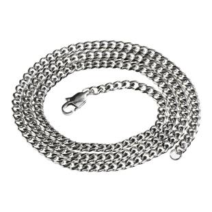 GRGR 百搭细款古巴项链男嘻哈女同款钛钢银色潮欧美不掉色锁骨链