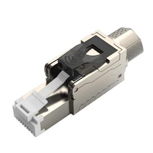 免打水晶头工业级八类万兆超6六类屏蔽cat7免压网线接头 无需工具