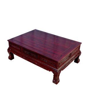 红木家具印尼阔叶黄檀非洲酸枝沙发茶几客厅中式大平几弯腿大茶几