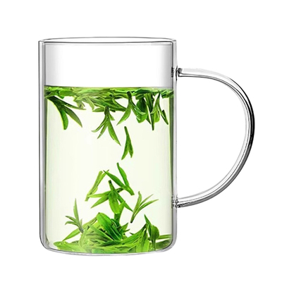 家用高硼硅耐高温玻璃杯带把手