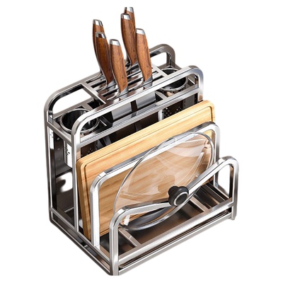 【带钢印】304不锈钢刀架置物架