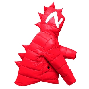 男宝宝恐龙羽绒服冬装儿童装加厚棉服3小童棉衣4岁男童棉袄中长款