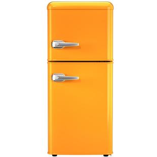 志高复古冰箱小型怀旧家用双开门冷藏冷冻迷你出租房省电二人用