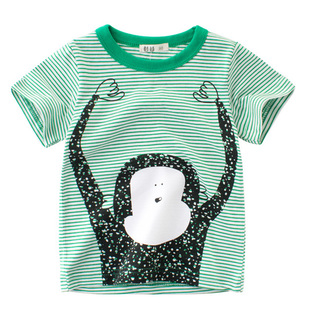 男童短袖t恤 2026夏季新款童装中小童儿童女童上衣宝宝纯棉印花衫