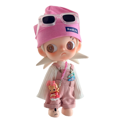 八分娃娃衣Zsiga娃衣可动人偶Bjd娃衣粉色背带裤套装嘎子姐娃衣