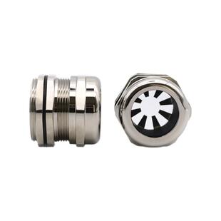 WYD EMC金属屏蔽电缆接头黄铜镀镍防磁波格兰头密封固定填料函M型