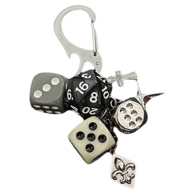 DFDGcleanfit原创骰子串金属挂件