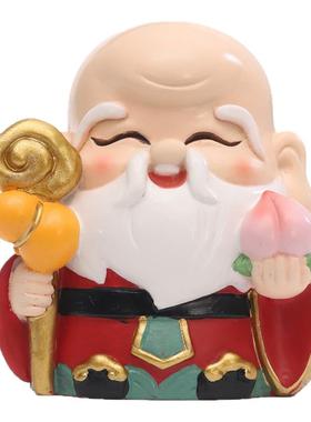 福寿公婆摆件树脂摆设家居装饰品