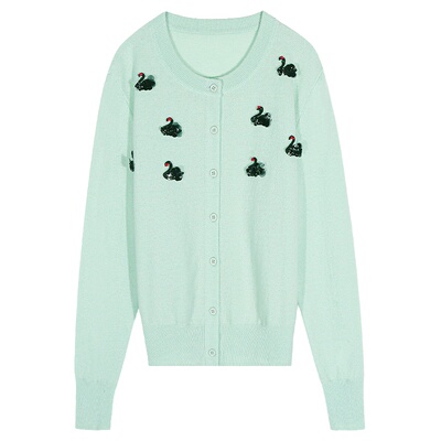 落落狷介绵羊毛针织衫女