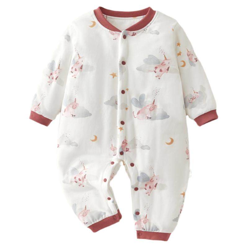 贝肽斯婴儿衣服冬季夹棉连体衣