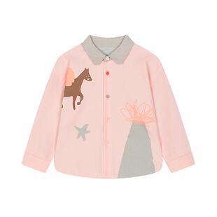 新款江南布衣婴童长袖衬衫日常舒适25秋男女童婴儿jnbybyjnby