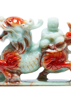 麒麟卧室摆件古玄空岫玉