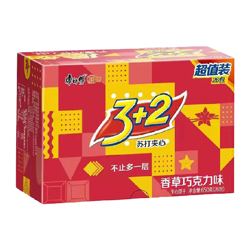 康师傅26小包巧克力口味饼干650g