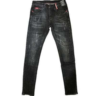 潮男秋冬新韩版修身牛仔裤