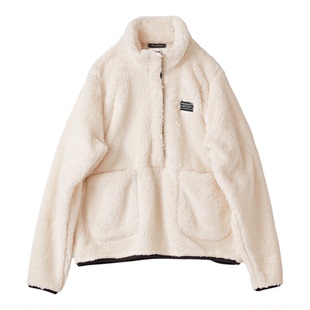 冬季新品 桑妮库拉/Sunny clouds山系立领套头双面摇粒绒衫米白色