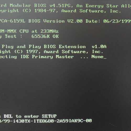 Advantech PCA-6159 Rev. A3 02-1 1906615908 CPU 233MHz & RAM