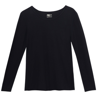 新一系K2双面绒男单衫男士保暖上衣舒适圆领秋冬内搭打底衫情侣款