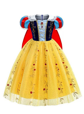 白雪公主裙子女童连衣裙儿童蓬蓬纱裙宝宝生日礼服裙2026春秋新款