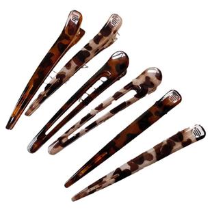 豹纹无痕发夹前额刘海碎发夹大号鸭嘴夹后脑勺盘发洗脸化妆夹子女