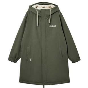 杰克琼斯2025年冬季新款男装宽松连帽棉服精致刺绣棉衣休闲外套