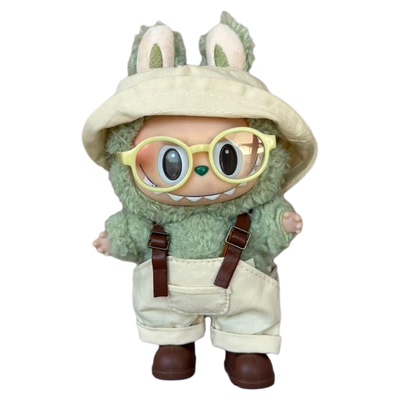 labubu一二三代拉布布背带裤娃衣