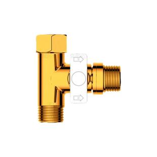 潜水艇铜球阀三通带活接头洗衣机水龙头一进二出分流阀分水器角阀