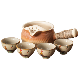 2025新款围炉煮茶的壶可明火罐罐烤奶茶陶罐整套侧把单壶专用套装