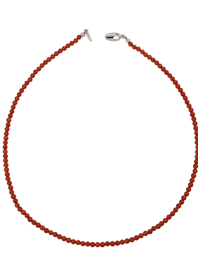 红色串珠新中式长款锁骨链