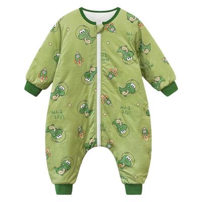 儿童连体睡袋恐龙睡衣夹棉加厚款