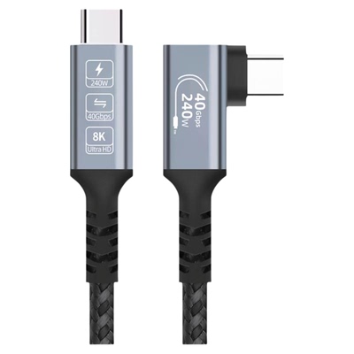 USB4全功能数据线双头Type-c弯头