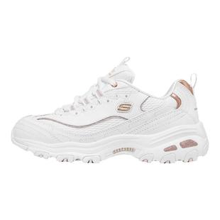 斯凯奇女鞋2025新款秋冬老爹鞋女小个子增高女款休闲运动小白鞋