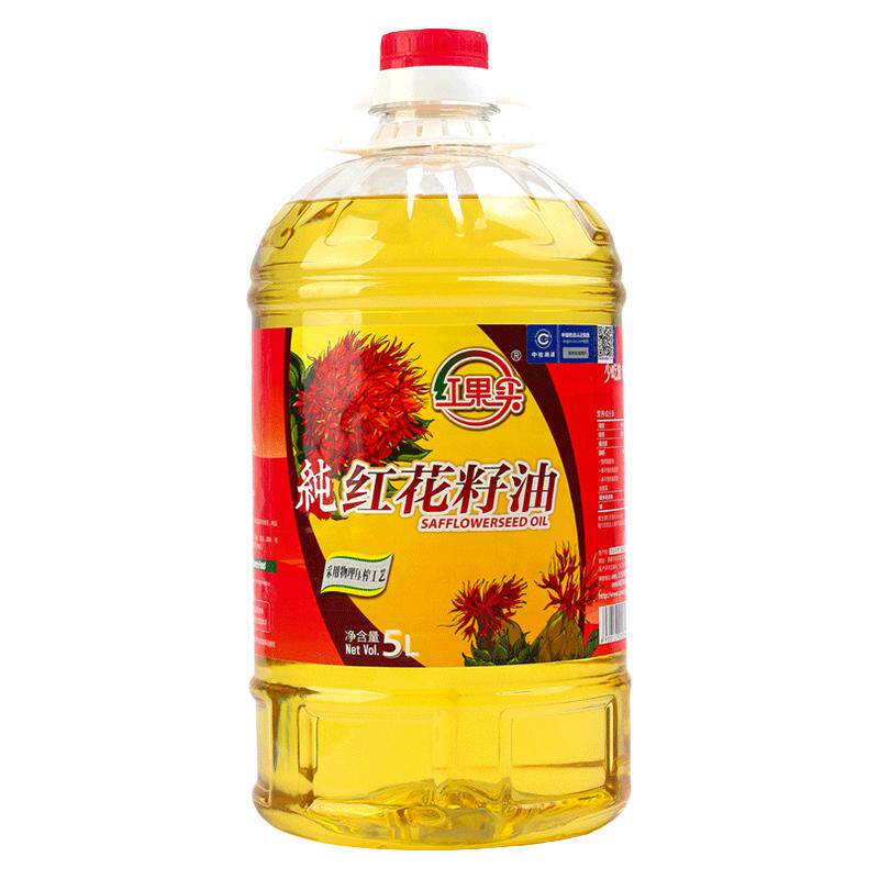 红花籽油新疆果实5l*2瓶物理压榨