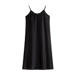 吊带睡裙女士睡衣冰丝绸背心夏季夏款仿真丝绸薄款长款黑色高级感