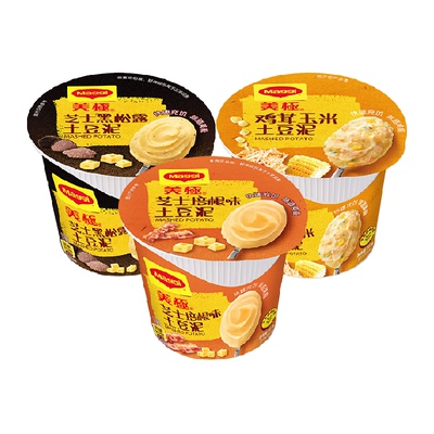 美极3口味土豆泥35g×3盒方便食品