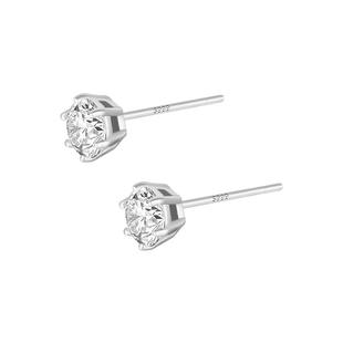 999纯银高级感钻石耳钉女轻奢超闪时尚气质耳环2025年新款小耳饰