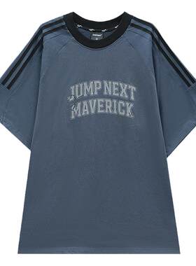 JUMPNEXT杠条印花短袖
